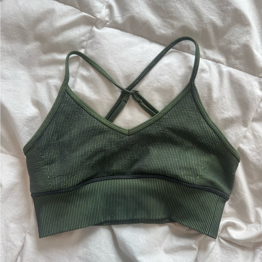Green alo sports bra size small
